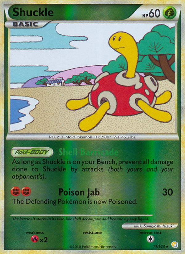 HeartGold SoulSilver Shuckle #11/123 reverse holo